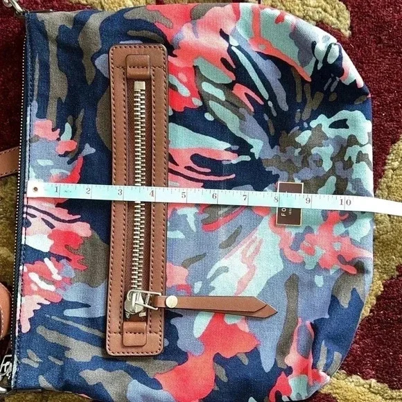 FOSSIL Women's Dawson Crossbody Bag Floral Canvas Camouflage Purse - Picture 14 of 14